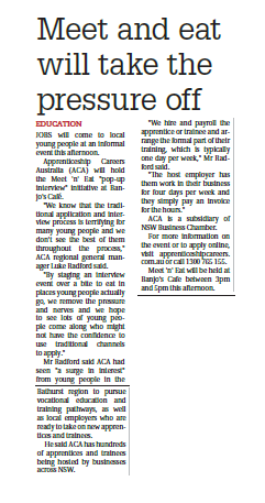 Western-Advocate-11-Nov-19-Bathurst-meet-n-eat.PNG